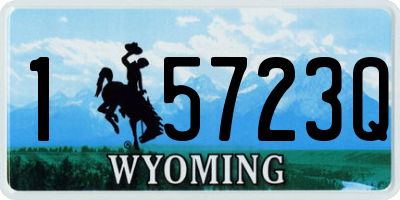 WY license plate 15723Q