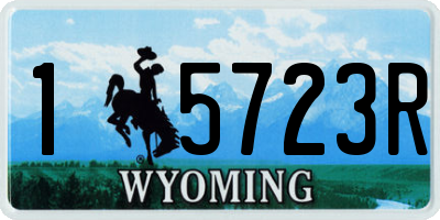WY license plate 15723R