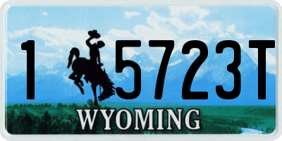 WY license plate 15723T