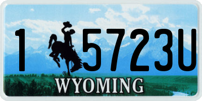 WY license plate 15723U