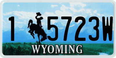 WY license plate 15723W