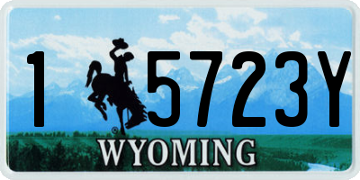WY license plate 15723Y