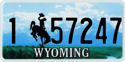 WY license plate 157247