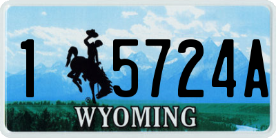 WY license plate 15724A
