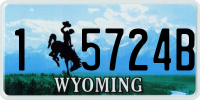 WY license plate 15724B