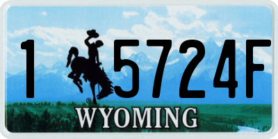 WY license plate 15724F