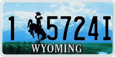 WY license plate 15724I