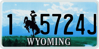 WY license plate 15724J