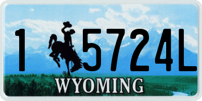 WY license plate 15724L