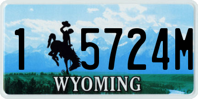 WY license plate 15724M