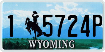 WY license plate 15724P