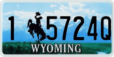 WY license plate 15724Q