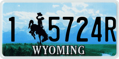 WY license plate 15724R