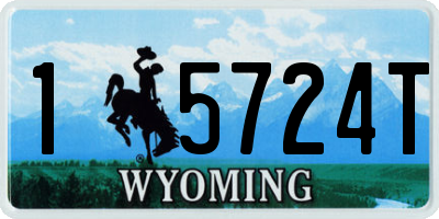 WY license plate 15724T
