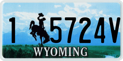 WY license plate 15724V