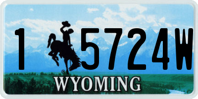 WY license plate 15724W