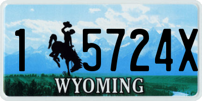 WY license plate 15724X