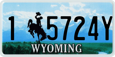 WY license plate 15724Y