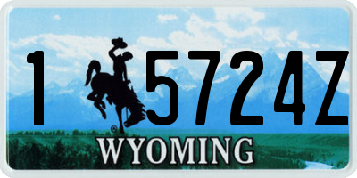 WY license plate 15724Z