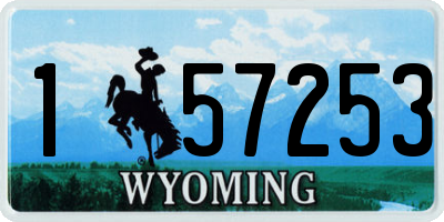 WY license plate 157253