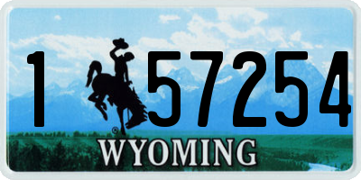 WY license plate 157254