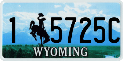 WY license plate 15725C