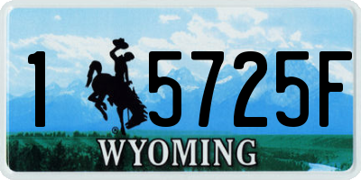 WY license plate 15725F