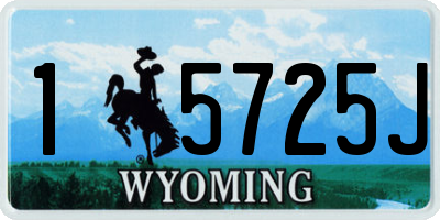 WY license plate 15725J