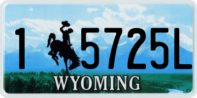 WY license plate 15725L
