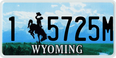 WY license plate 15725M