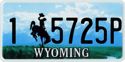 WY license plate 15725P