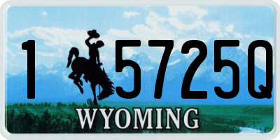 WY license plate 15725Q