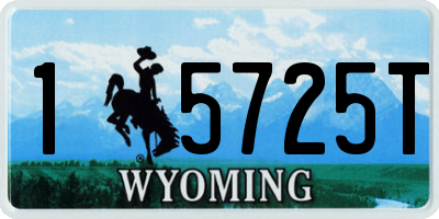 WY license plate 15725T