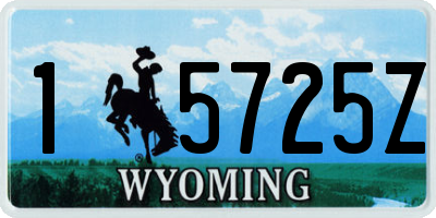 WY license plate 15725Z
