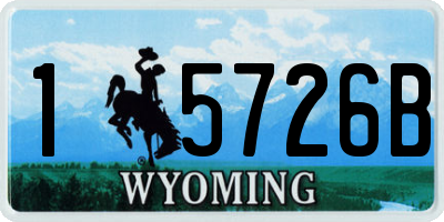 WY license plate 15726B