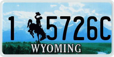 WY license plate 15726C