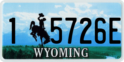 WY license plate 15726E