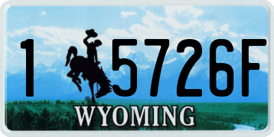 WY license plate 15726F