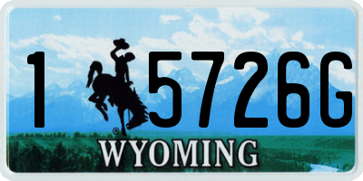 WY license plate 15726G