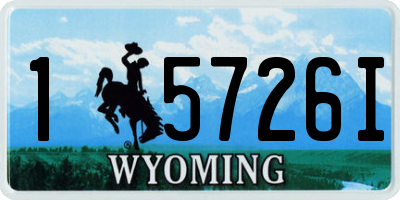 WY license plate 15726I
