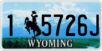 WY license plate 15726J