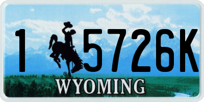 WY license plate 15726K