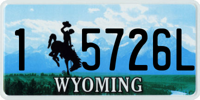 WY license plate 15726L