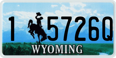 WY license plate 15726Q