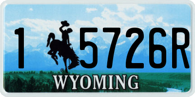 WY license plate 15726R
