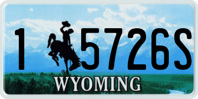 WY license plate 15726S