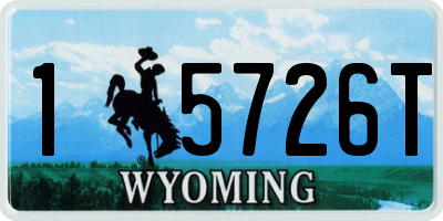 WY license plate 15726T