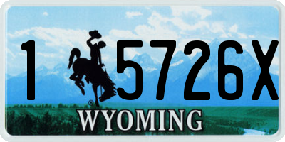 WY license plate 15726X