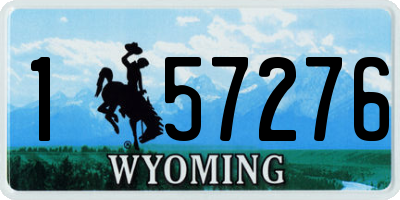 WY license plate 157276