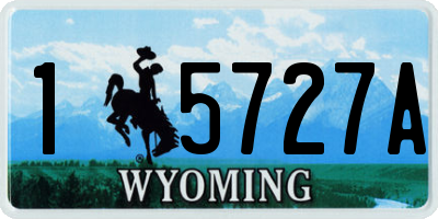 WY license plate 15727A